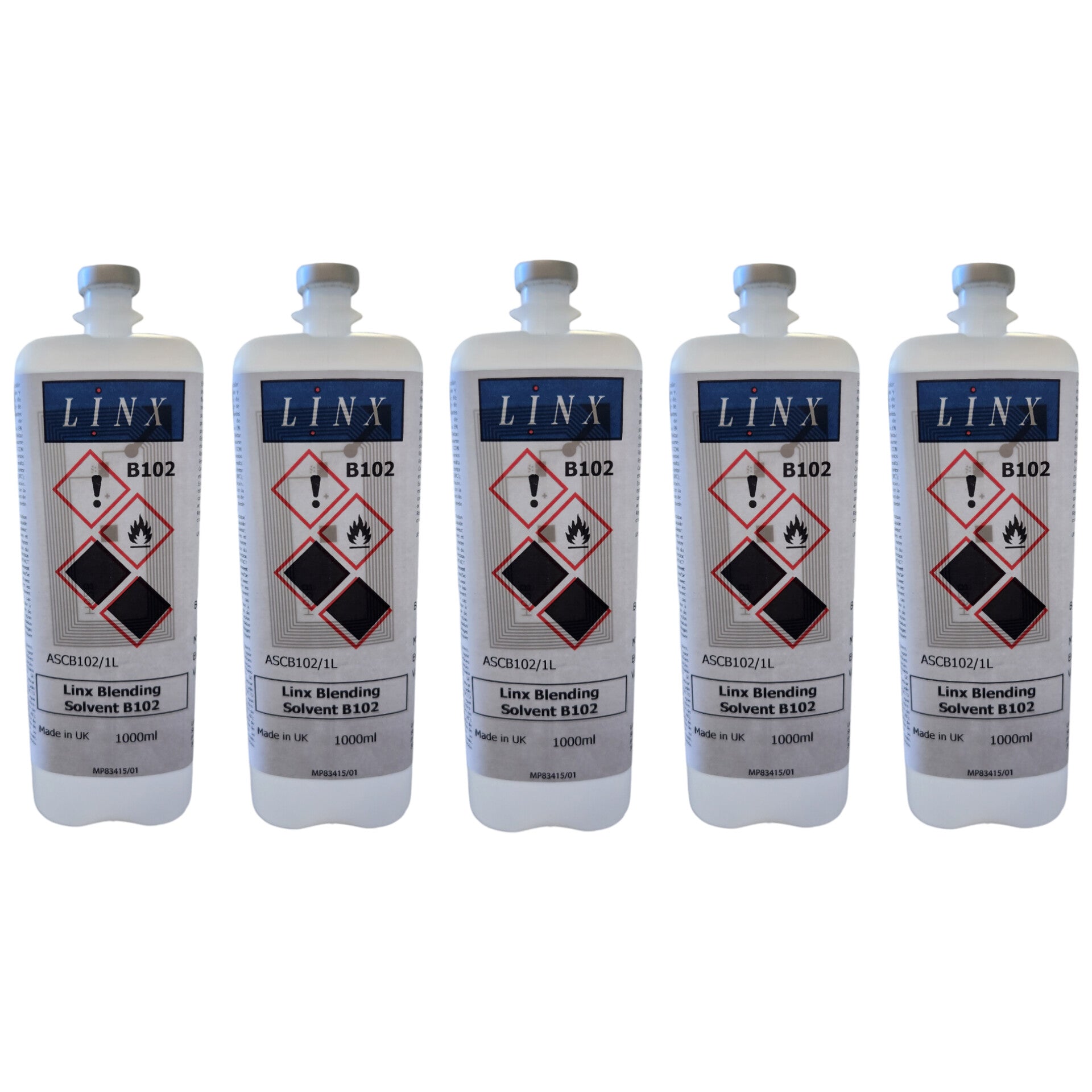 Linx 10 B102 Solvent MEK - 1 Case (5 x 1000ml Bottles)