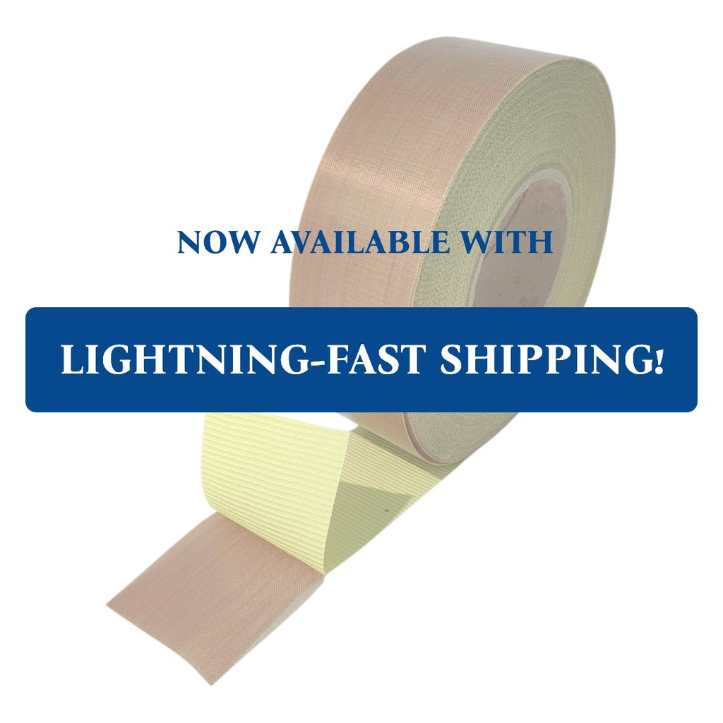 PTFE Tape 5Mil Thickness Fiberglass Pressure Sensitive Yellow Peel Off Liner
