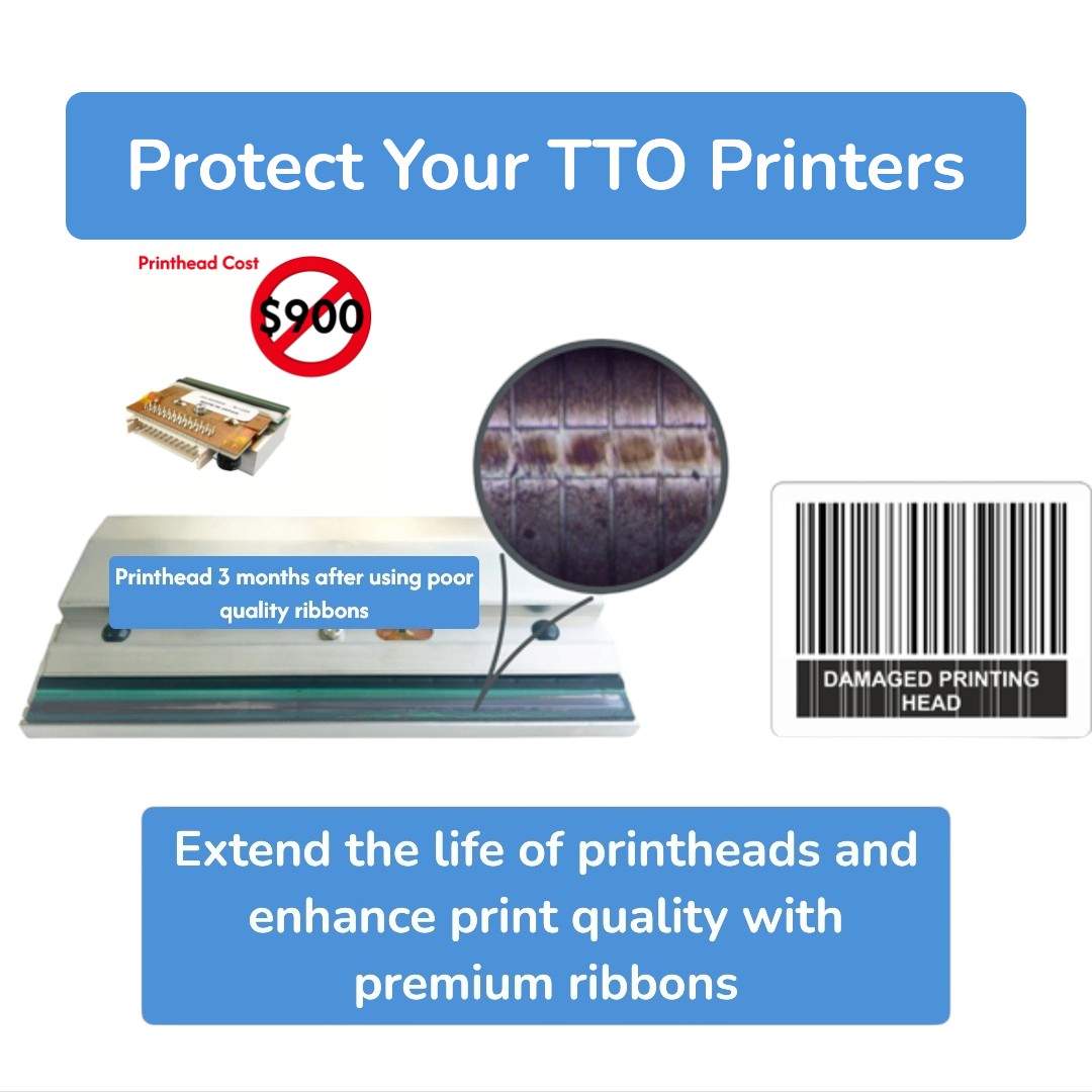 Ribbon TTO 33mm x 700m Black | Best for Markem Imaje, Videojet & Linx Printers