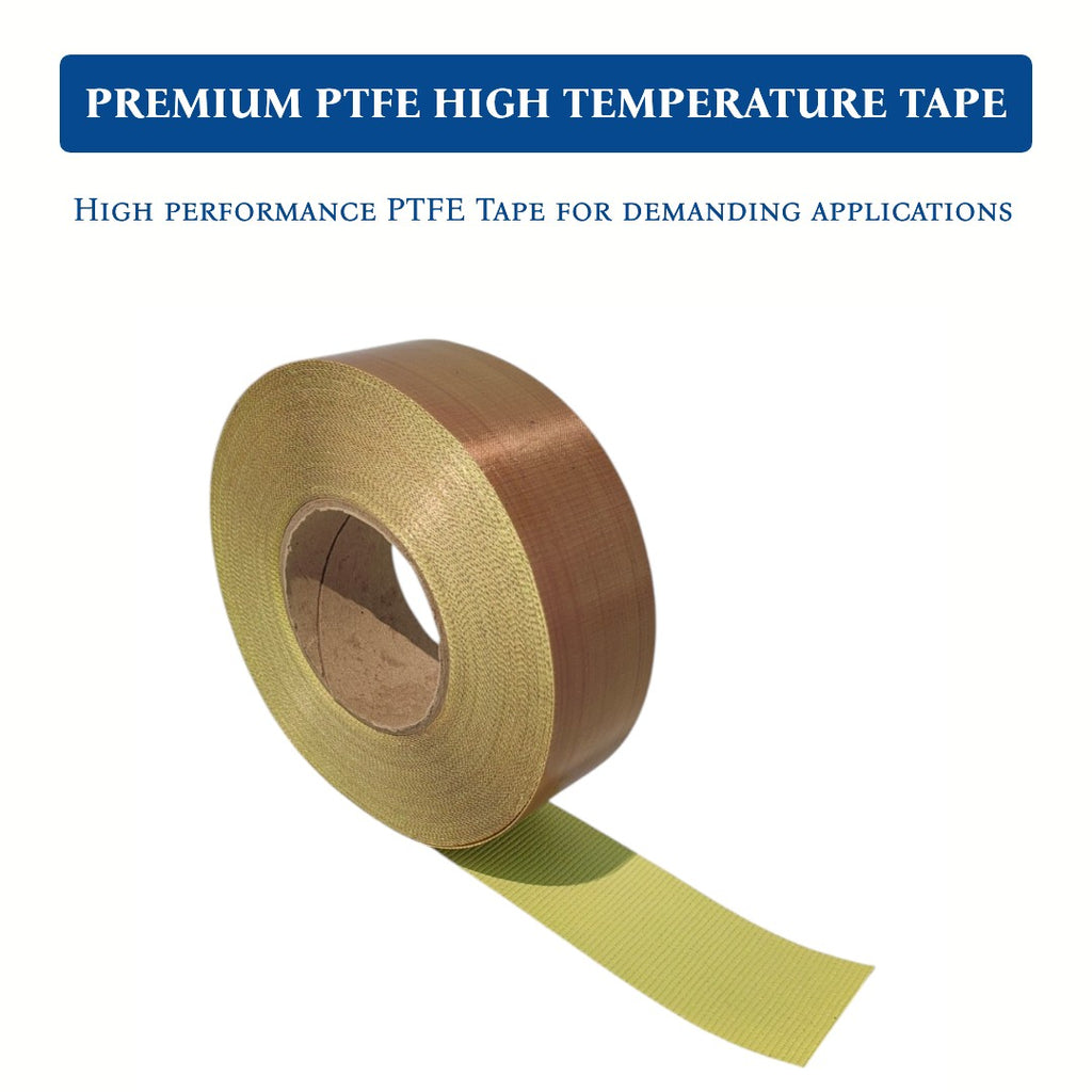 PTFE Tape 5Mil Thickness Fiberglass Pressure Sensitive Yellow Peel Off Liner